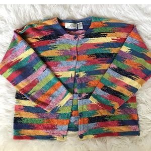 Colorful knit sweater